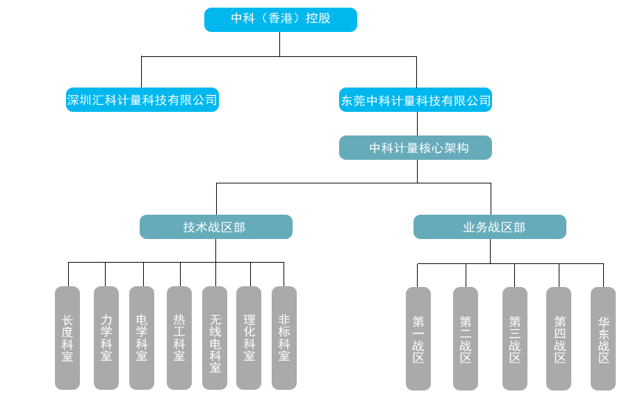 中科計(jì)量公司組織架構(gòu)